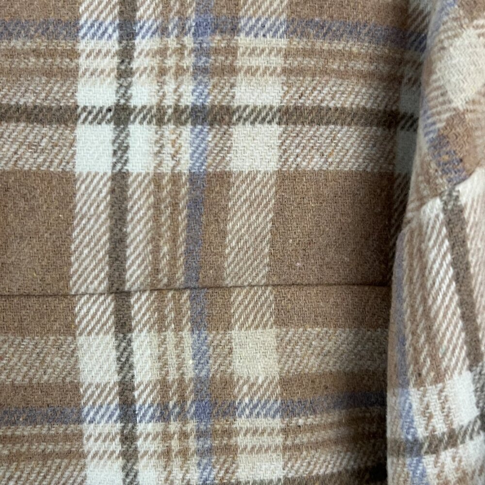 Princess Polly Beige Plaid Button-Down Shacket - Picture 5 of 6